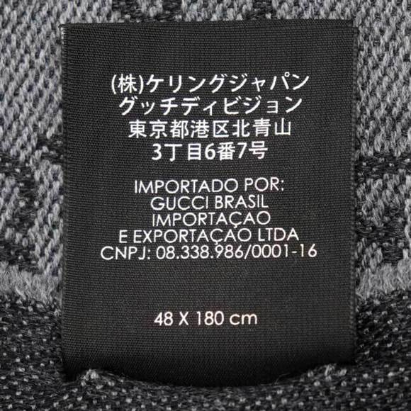 GUCCI Gucci GG Pattern Winter Scarf Muffler Stole Gray 133483 Unisex - Picture 6 of 7
